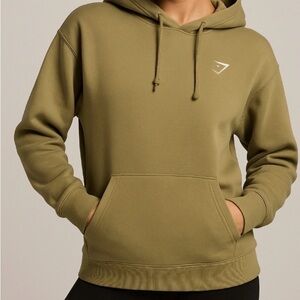 Olive Green Hoodie with Logo (never worn)